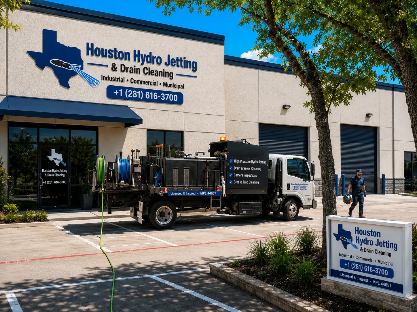 Houston Hydro Jetting and Drain Cleaning branded facility concept